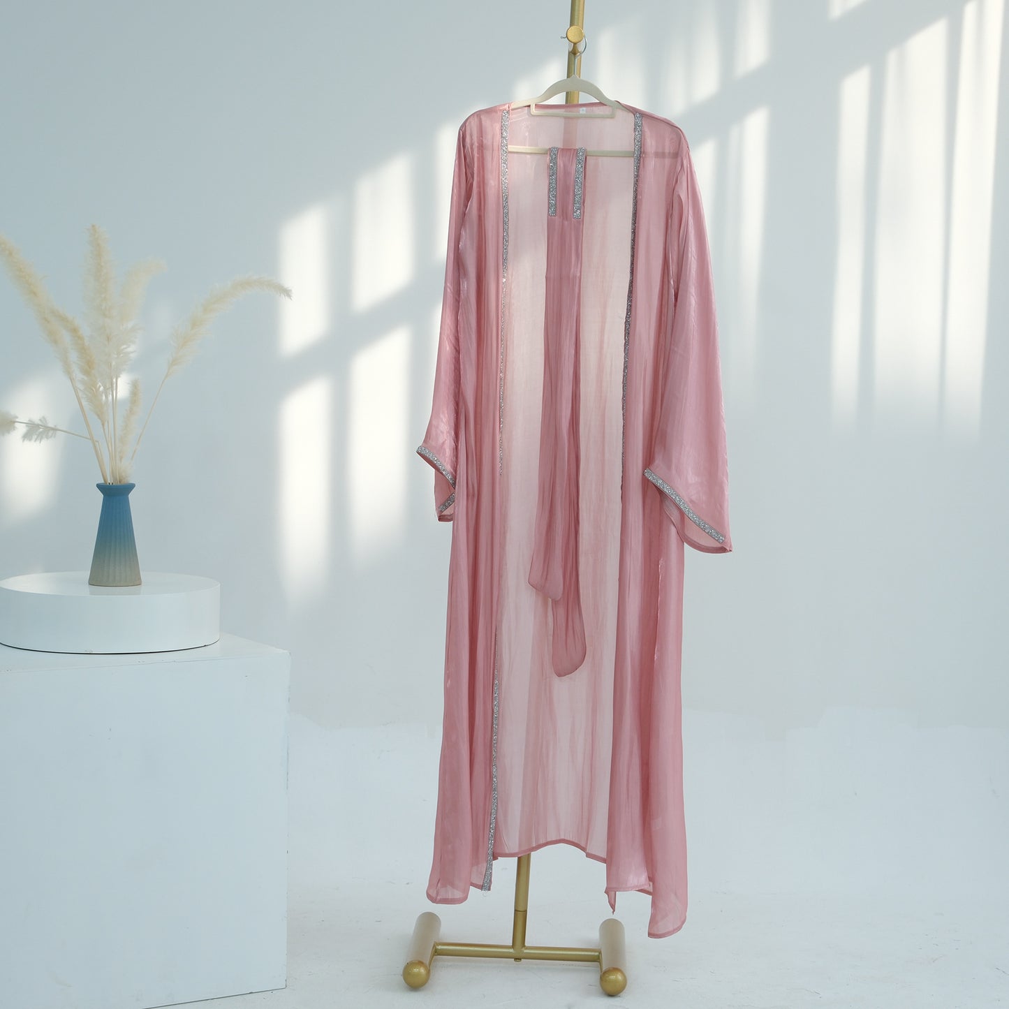 Rhinestone Trim abaya