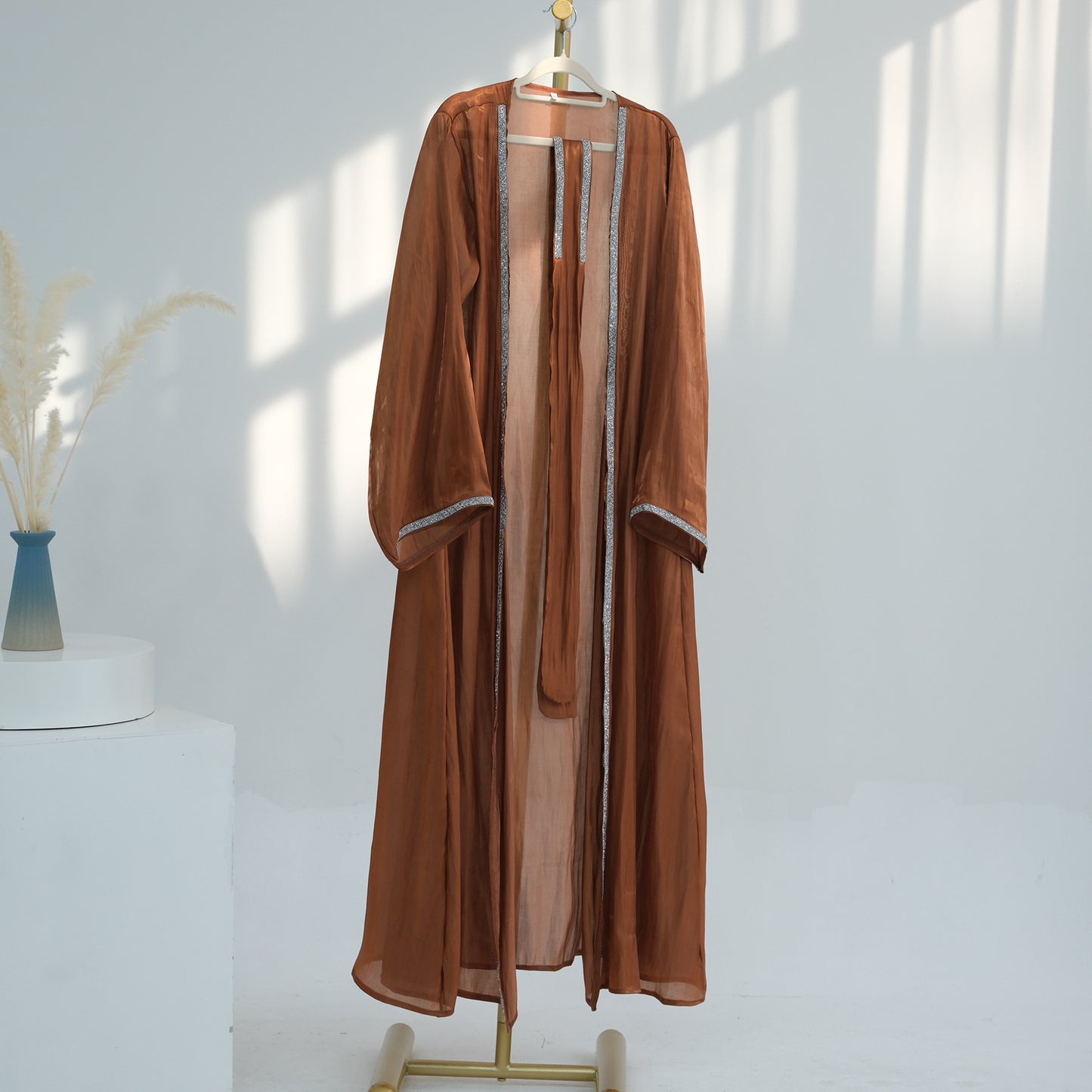 Rhinestone Trim abaya