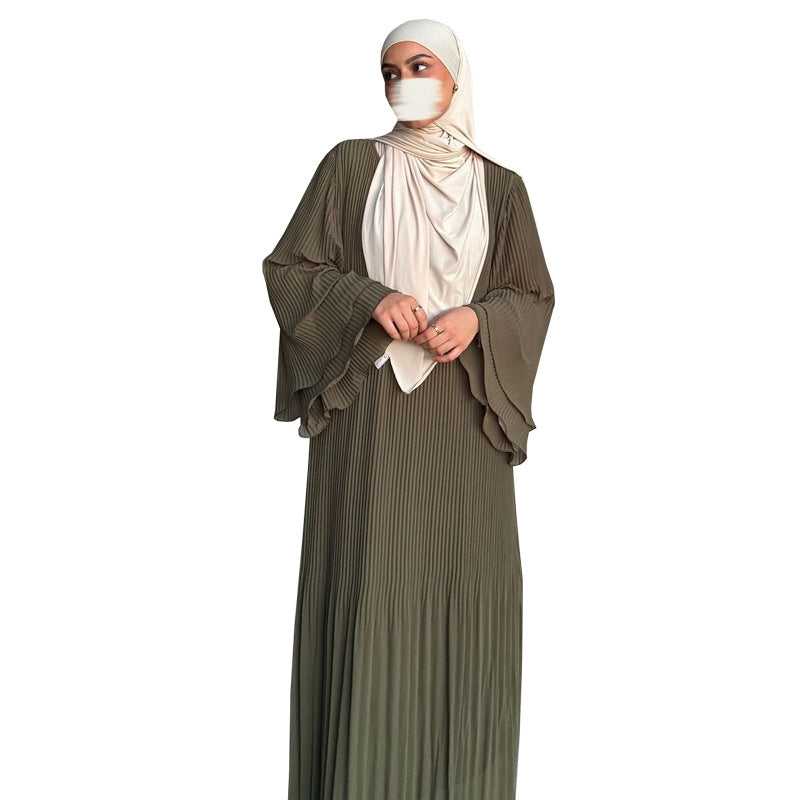Pullover Robe Chiffon Pleated Dress