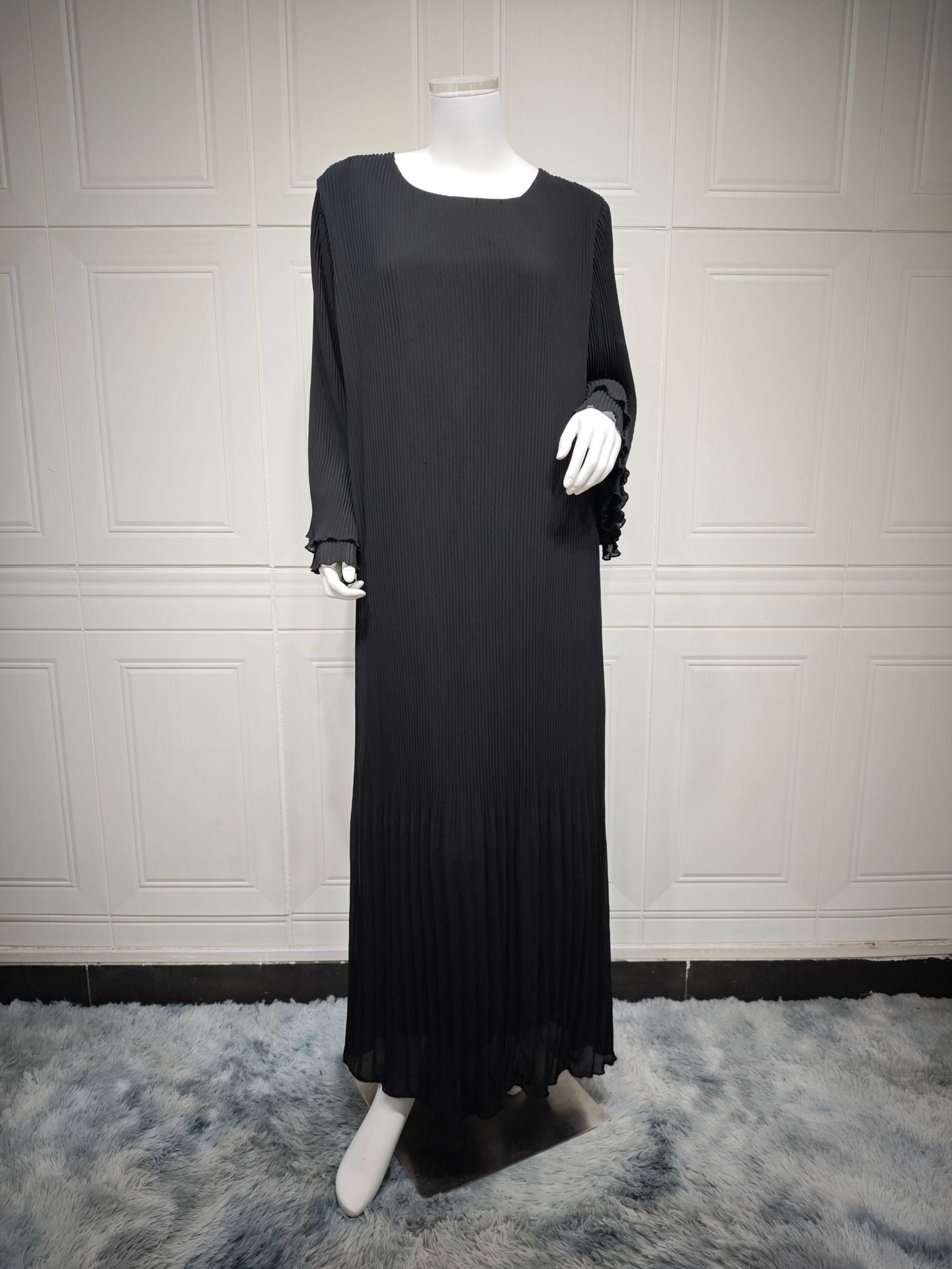 Pullover Robe Chiffon Pleated Dress