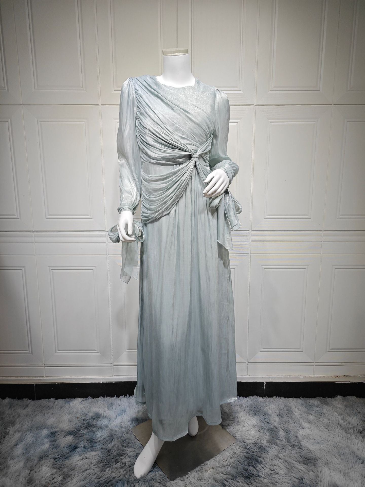 Ruched Satin Dress