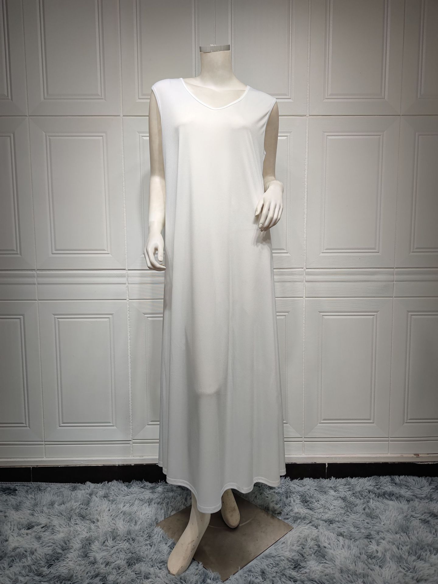 Arab Satin Cardigan Abaya Cuff Sleeves