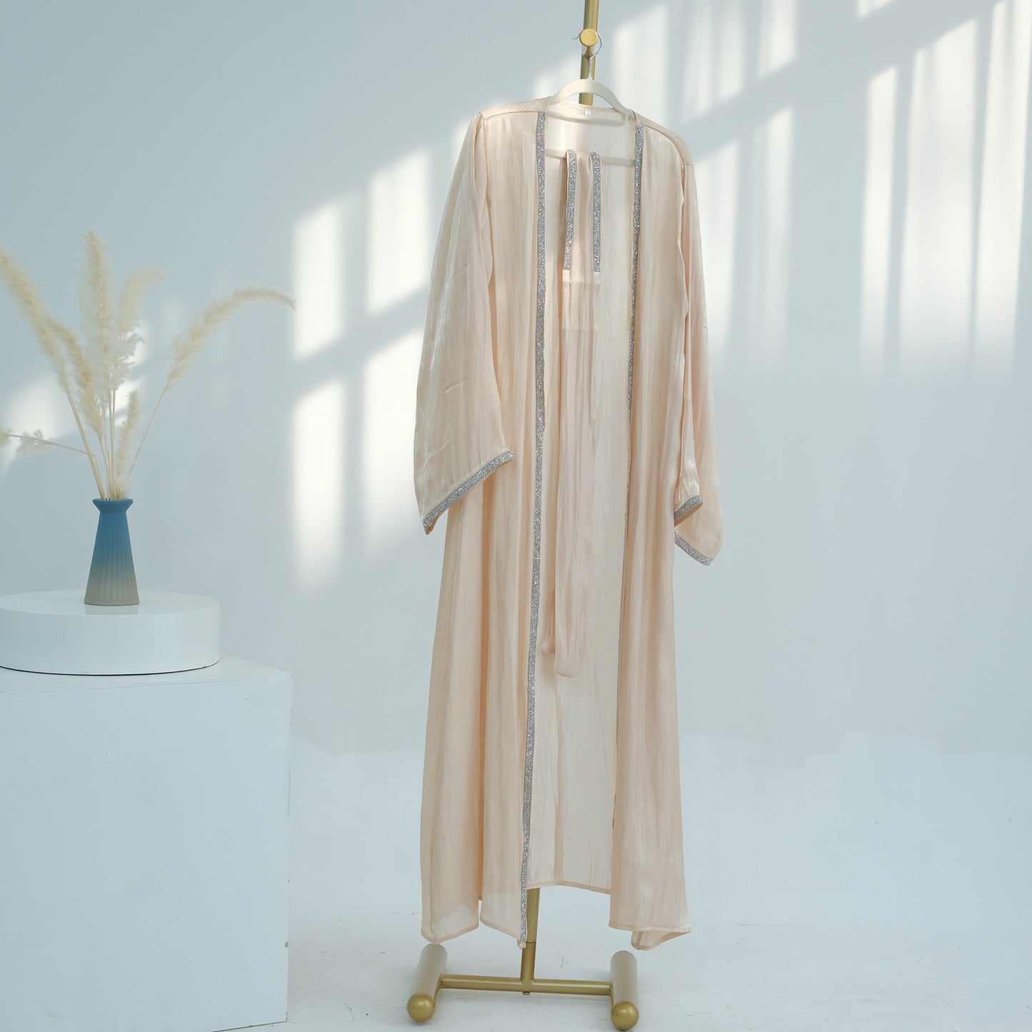 Rhinestone Trim abaya